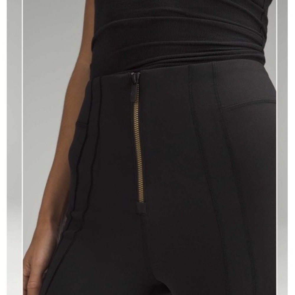 NEW Lululemon Define Zip-Front High-Rise Flared Pant Size 10 Black $128 - Picture 3 of 11
